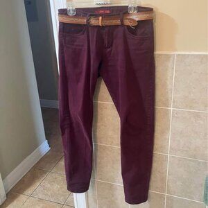 Zara Man chino pants with belt 30, pantalon avec ceinture. Purple mauve